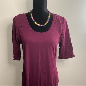 BNWOT GStageLove burgundy bodycon midi dress. Sz:3X